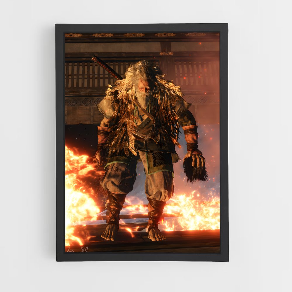 Poster L'Étreinte du Feu – affiche Sekiro (vue 2)